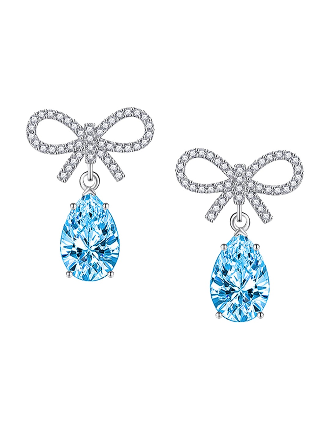 

Designs & You Blue Teardrop Shaped Ear Cuff Earrings