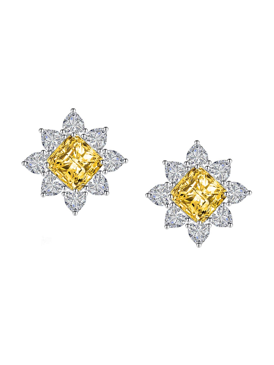 

Designs & You Yellow Square Studs Earrings