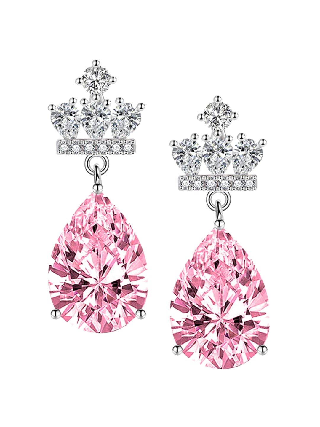 

Designs & You Silver Plated Teardrop Shaped Drop Earrings