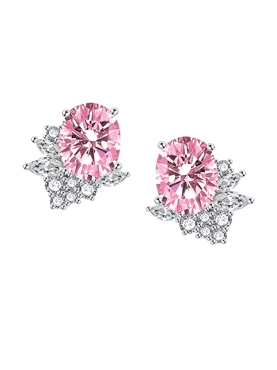 

Designs & You Pink Oval Studs Earrings