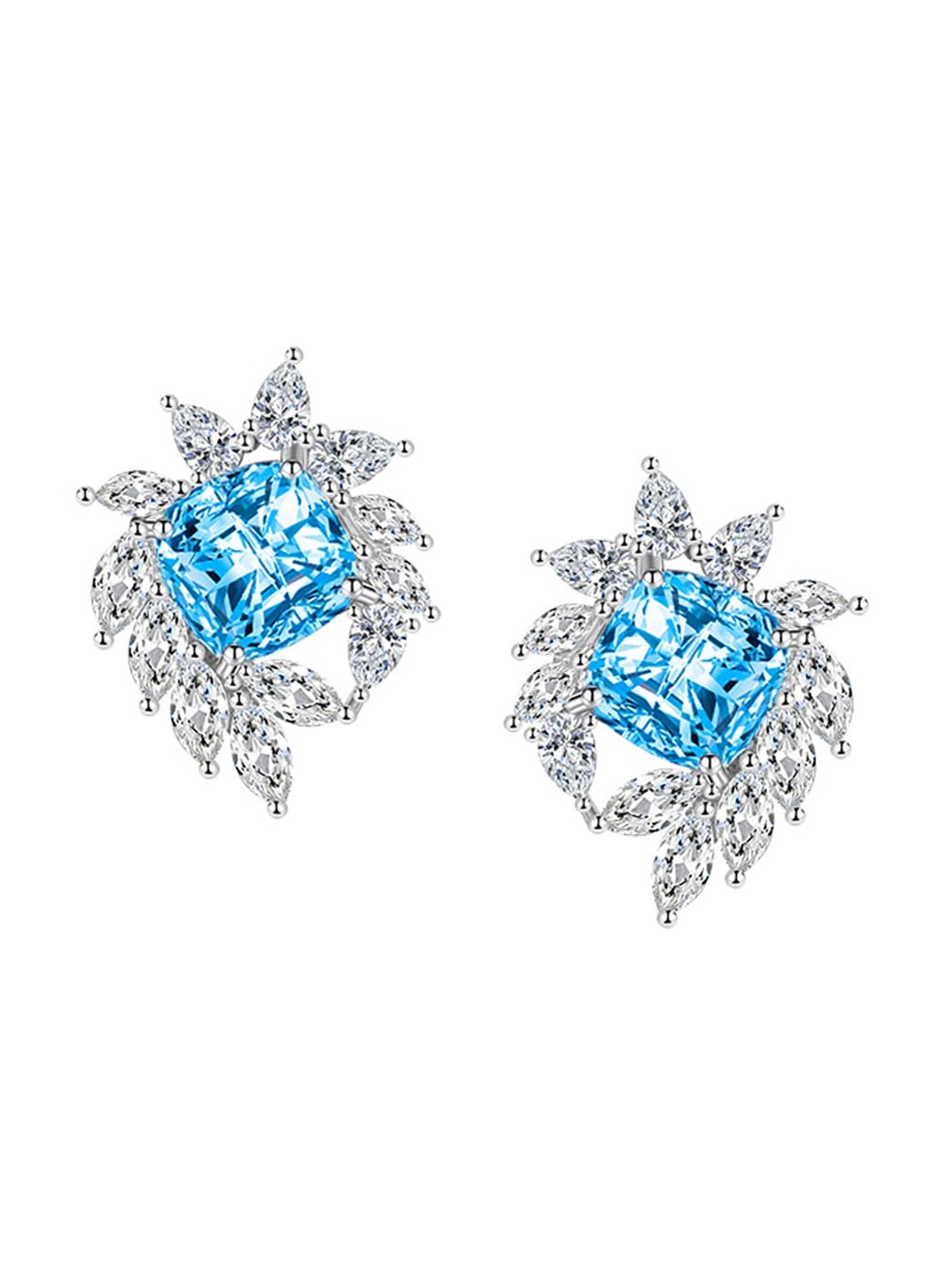

Designs & You Blue Contemporary Studs Earrings