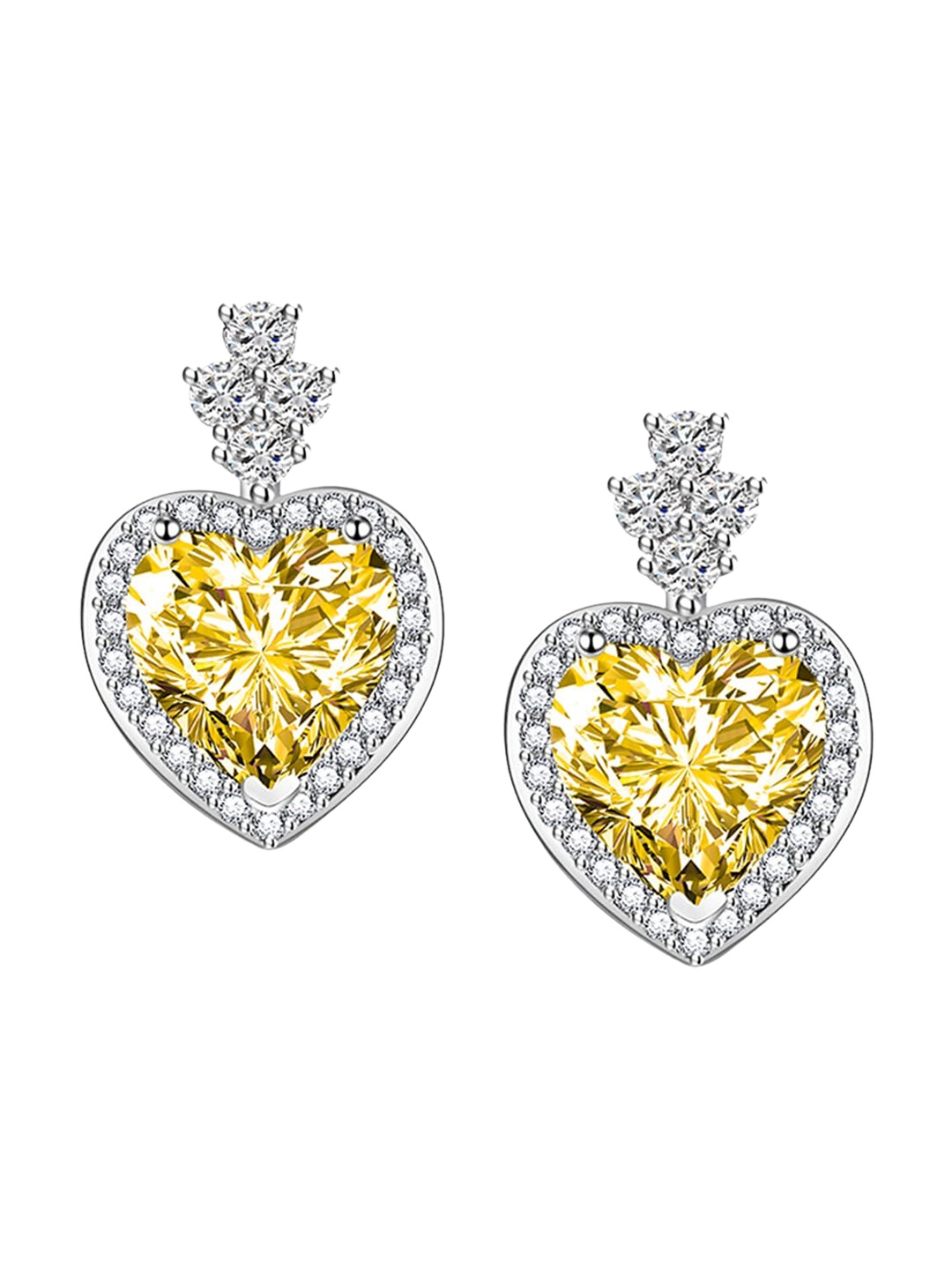 

Designs & You Silver Plated Heart Shaped Drop Earrings