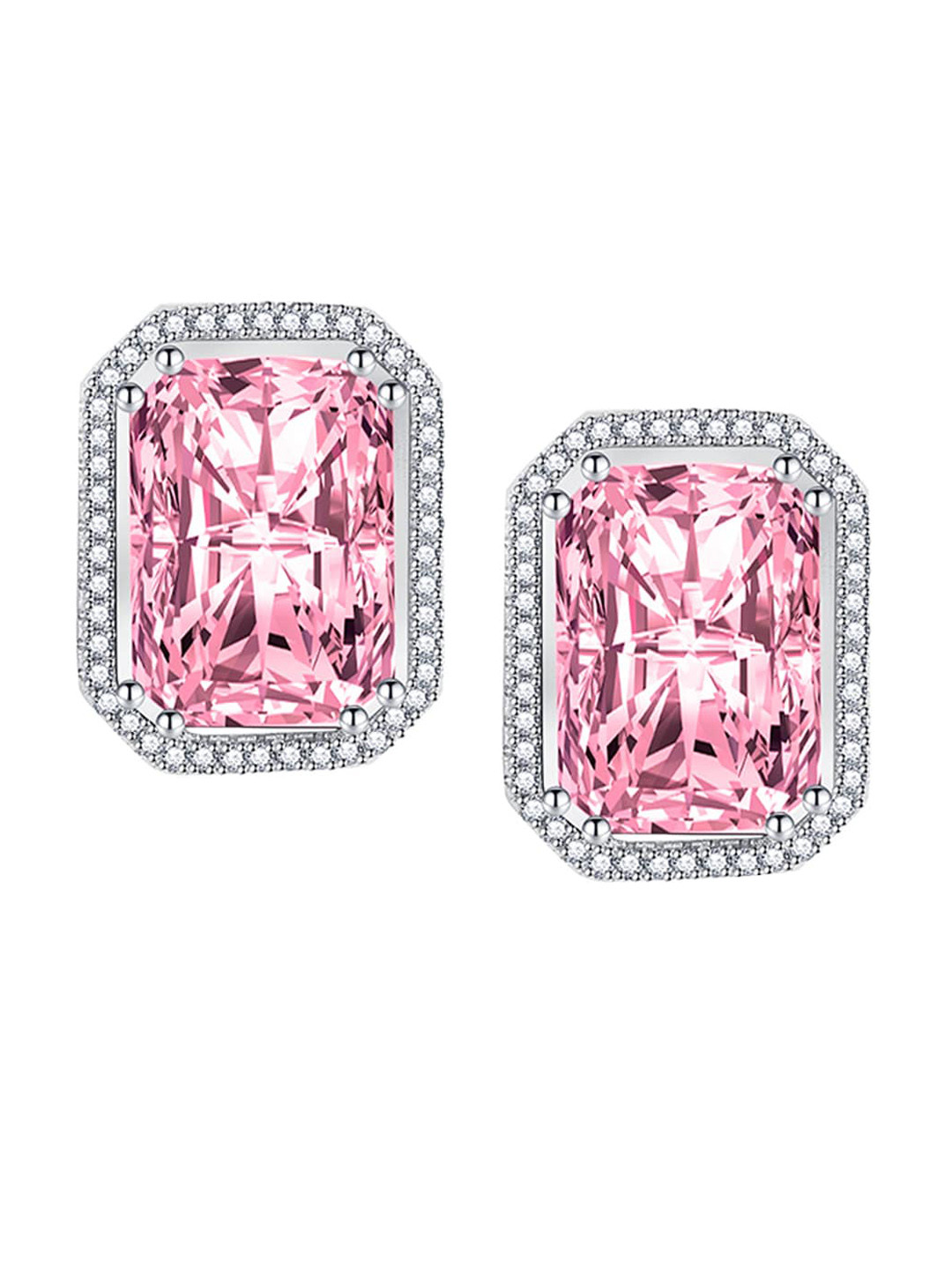 

Designs & You Pink Geometric Studs Earrings