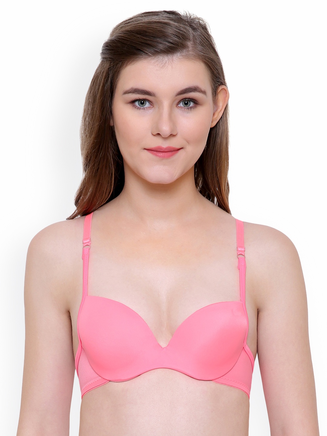 

Friskers Pink Solid Underwired Heavily Padded Push-Up Bra O-8056-10-38C