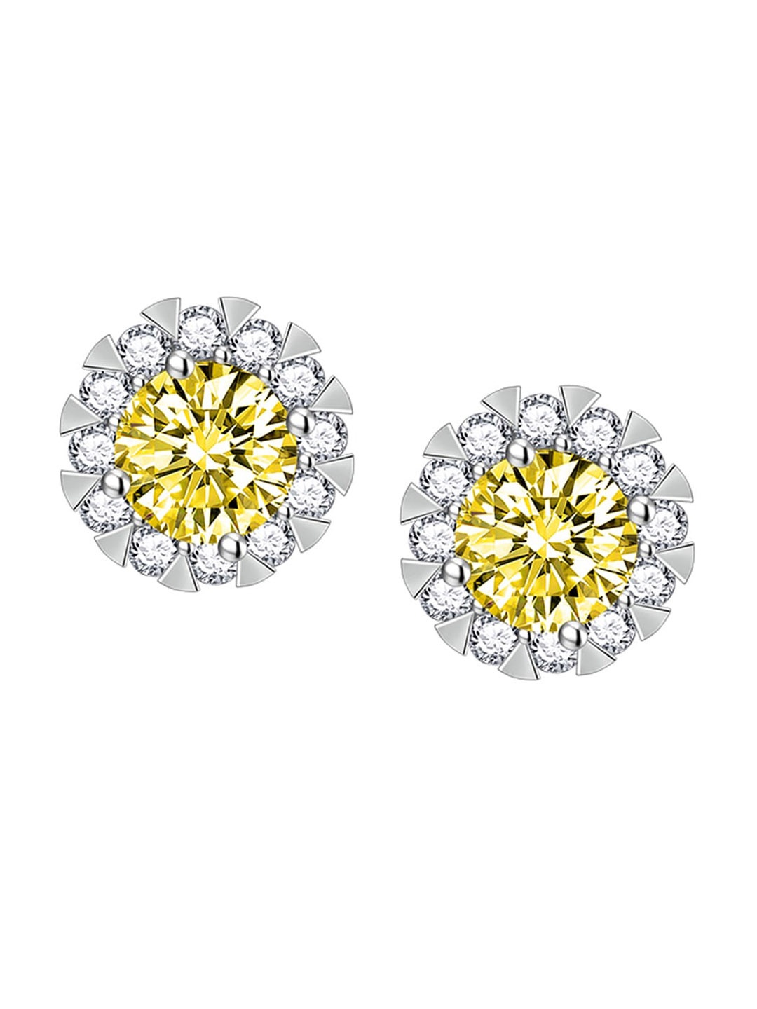 

Designs & You Yellow Contemporary Studs Earrings