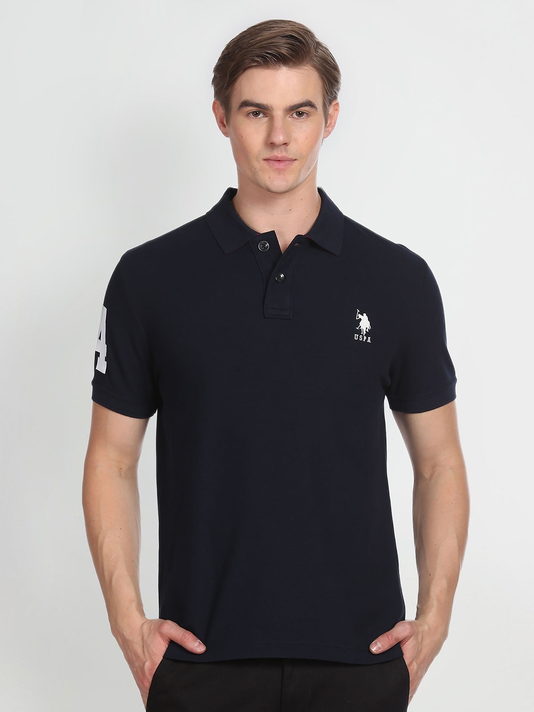 

U.S. Polo Assn. Denim Co. Polo Collar Pure Cotton Slim Fit T-shirt, Blue