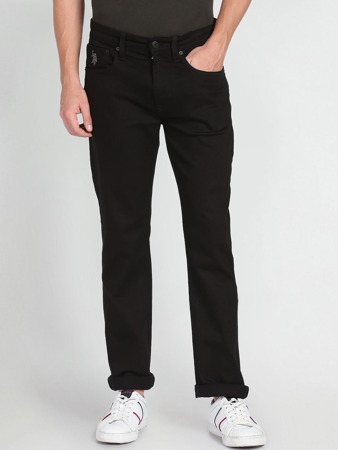 

U.S. Polo Assn. Denim Co. Men Black Harold Slim Straight Fit Stretchable Jeans