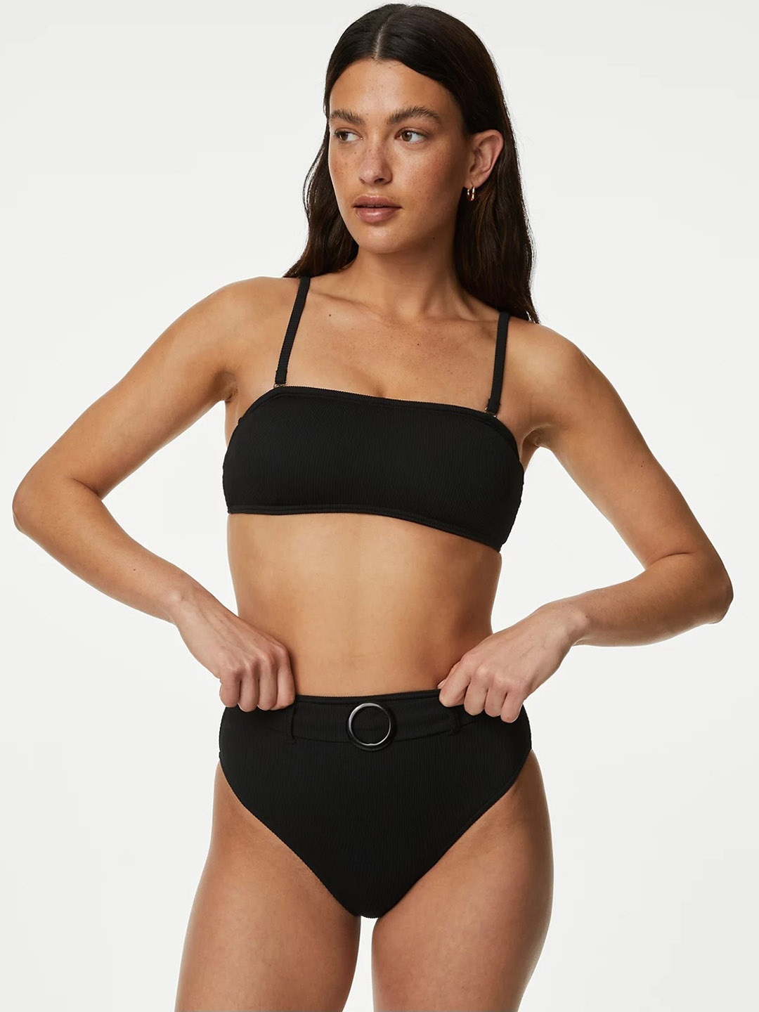 

Marks & Spencer Shoulder Straps Neck Swim Bikini Bra, Black