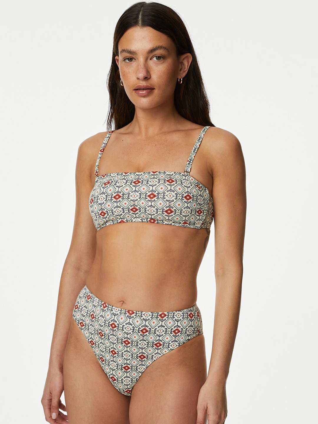 

Marks & Spencer Printed Swim Bikini Bra, White