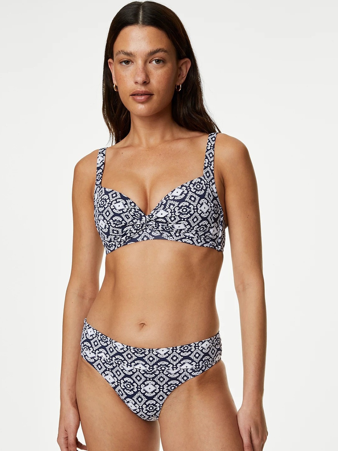 

Marks & Spencer Printed Swim Bikini Bra, Navy blue
