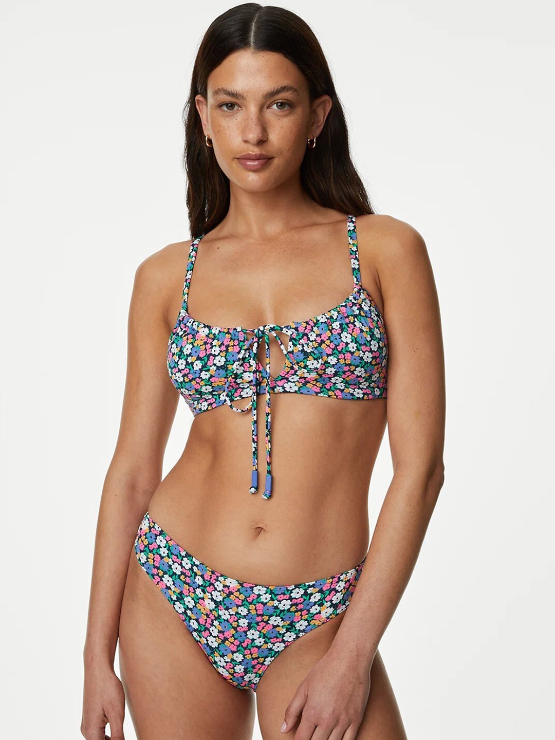 

Marks & Spencer Printed Swim Bikini Bra, Blue