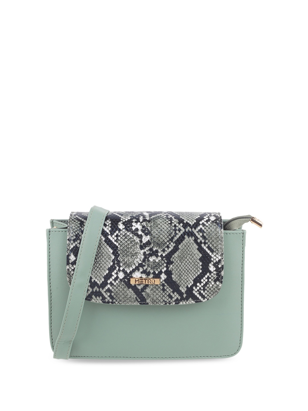 

Metro Animal Textured Structured Sling Bag, Green