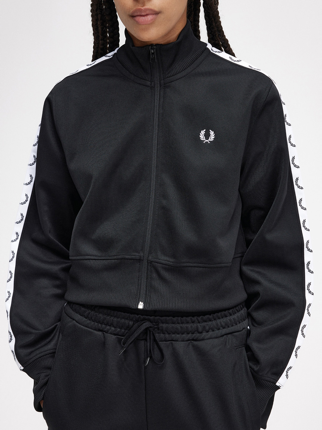 

Fred Perry Mock Collar Sporty Jacket, Black
