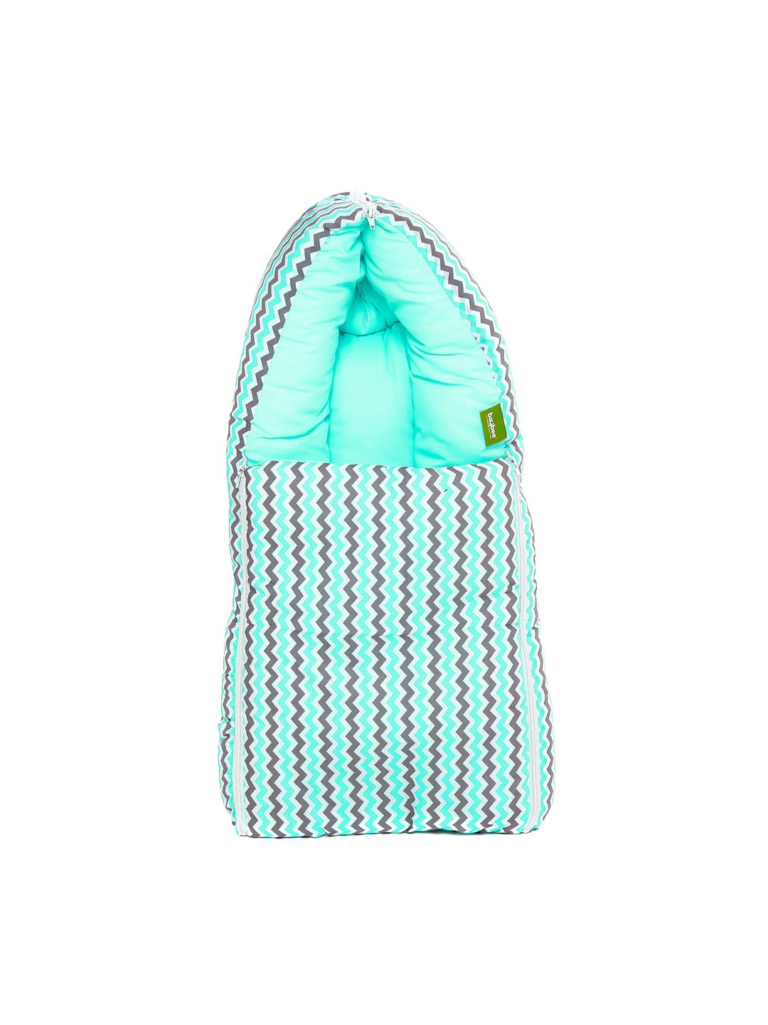 

BAYBEE Infants Stripes Pure Cotton 3 In 1 Baby Sleeping Bed, Green