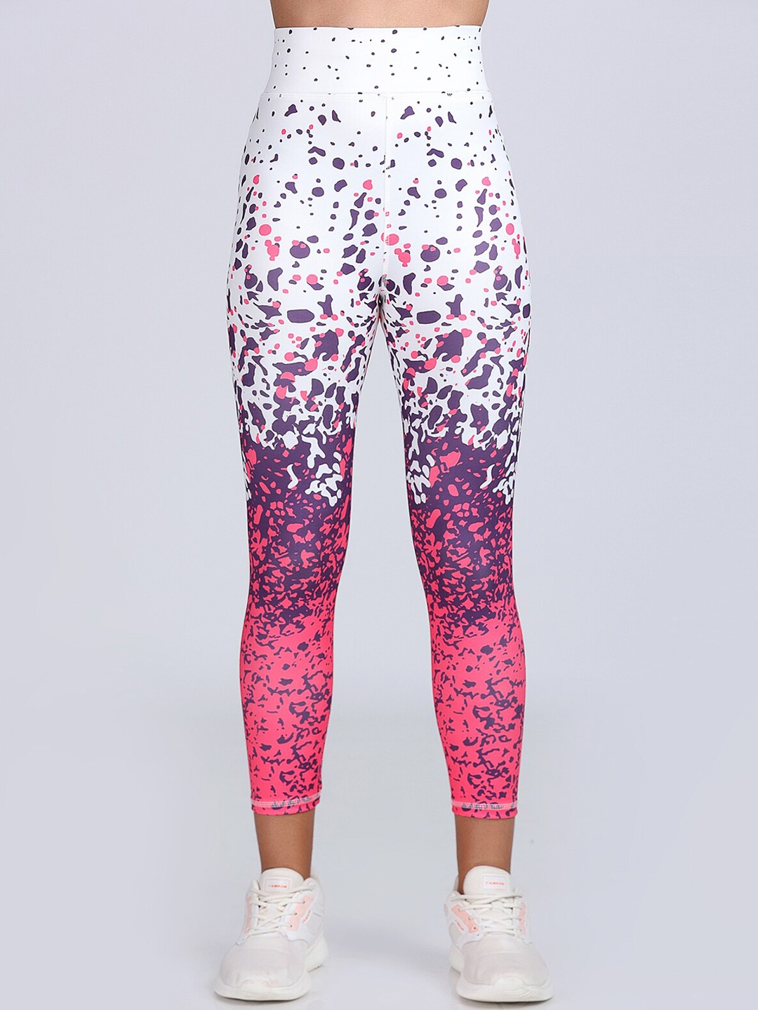 

Apraa & Parma Women Dry Fit Printed High Waist Yoga Tights, White
