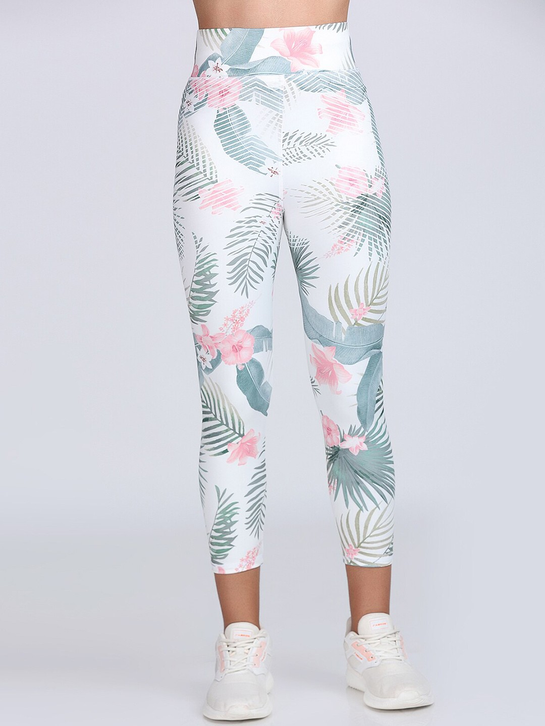 

Apraa & Parma Women Floral Printed Tights, White