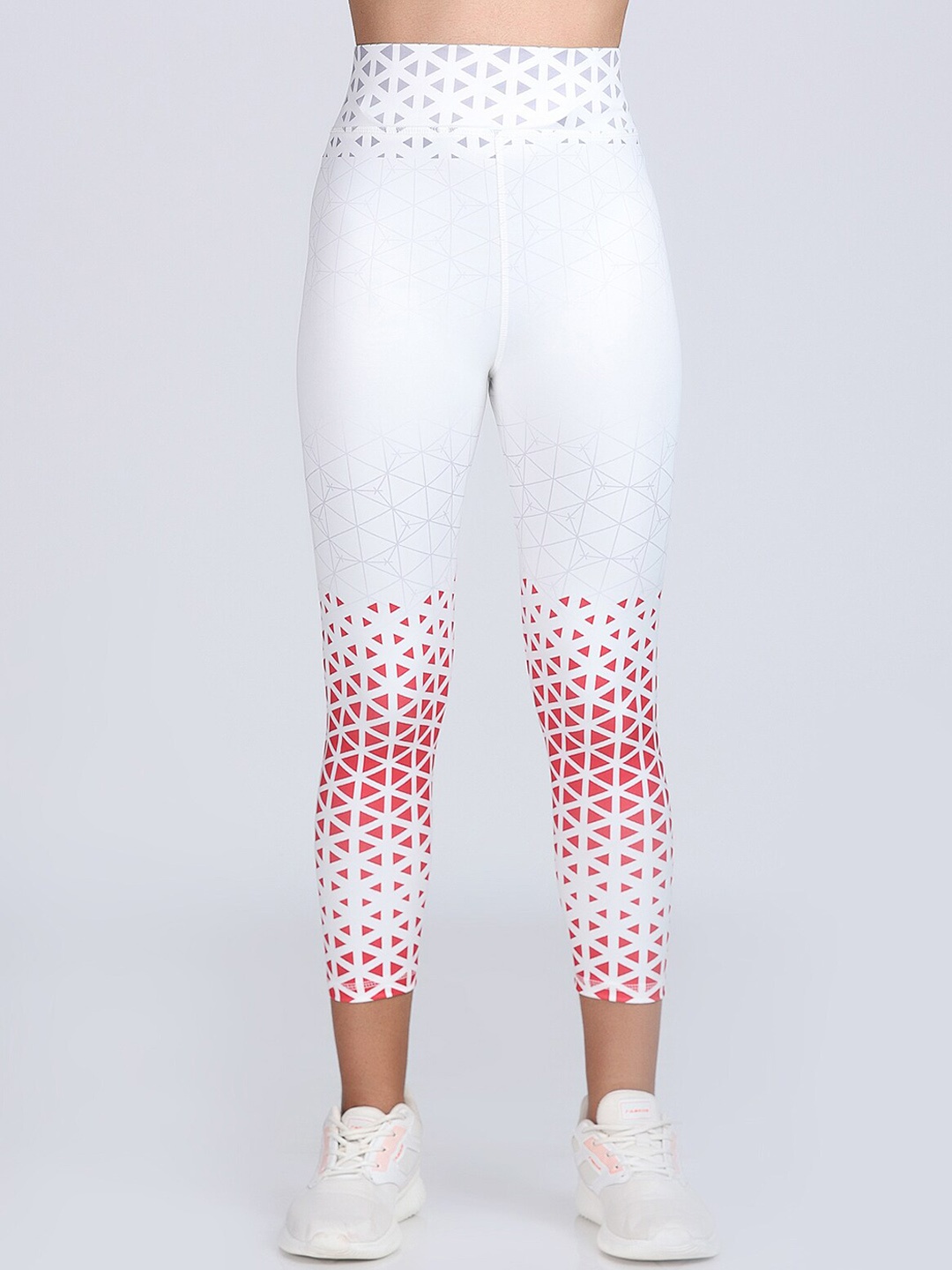 

Apraa & Parma Women Geometric Printed Tights, White