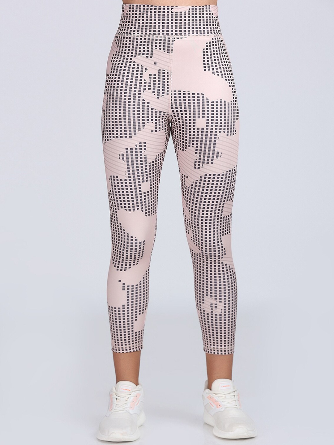 

Apraa & Parma Women Dry Fit Printed High Waist Yoga Tights, Pink