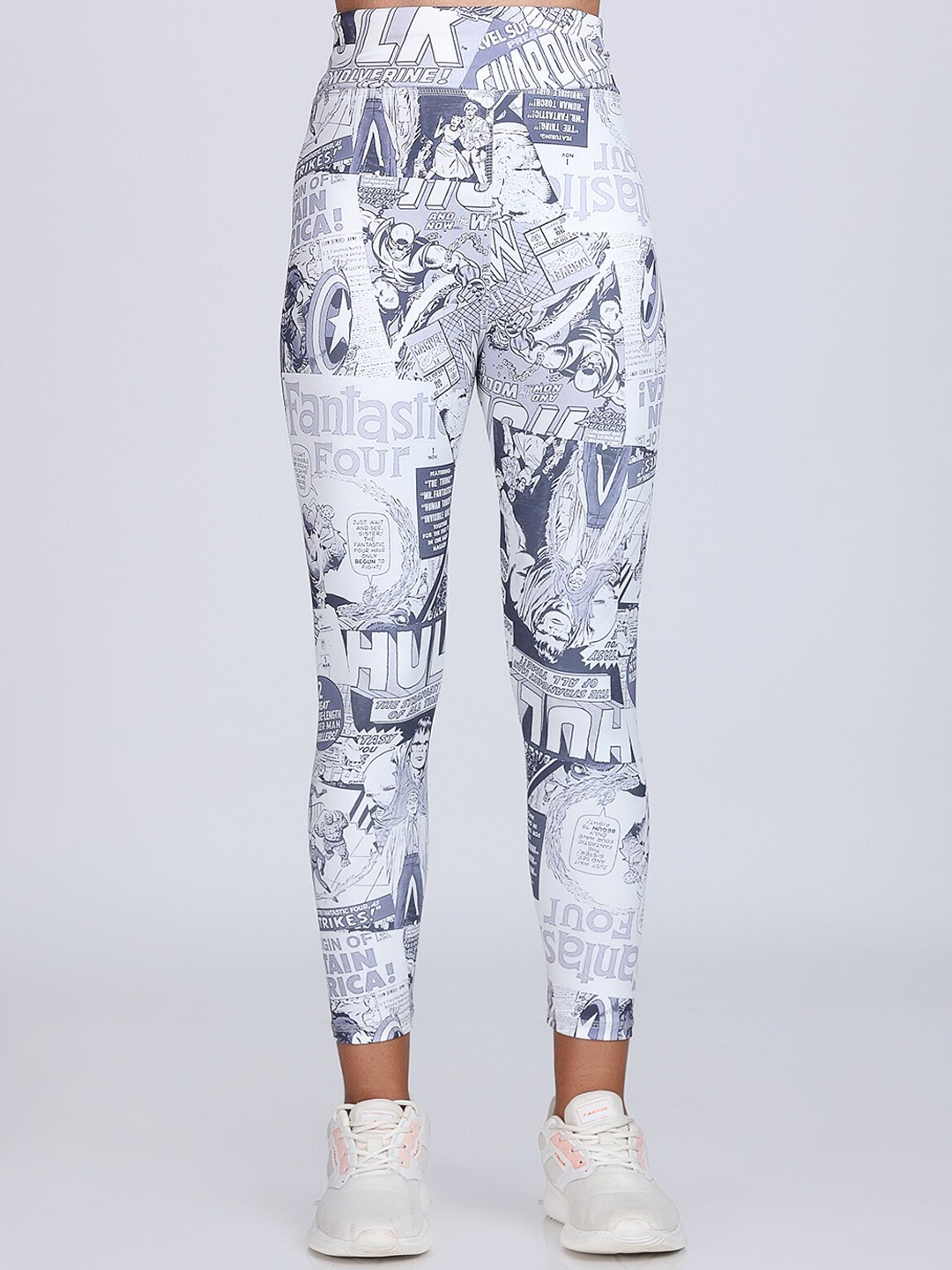 

Apraa & Parma Women Graphic Printed Tights, White