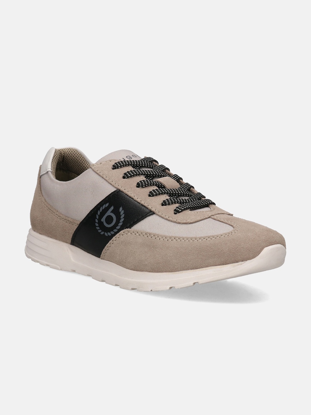 

Bugatti Men Baker Colourblocked Suede Sneakers, Beige