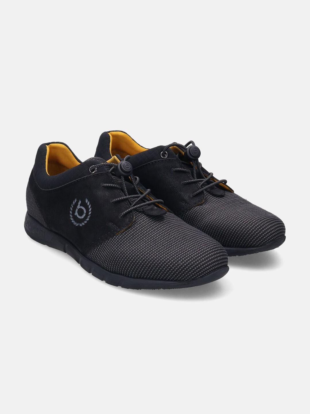 

Bugatti Men Bambola Textured Derbys, Black