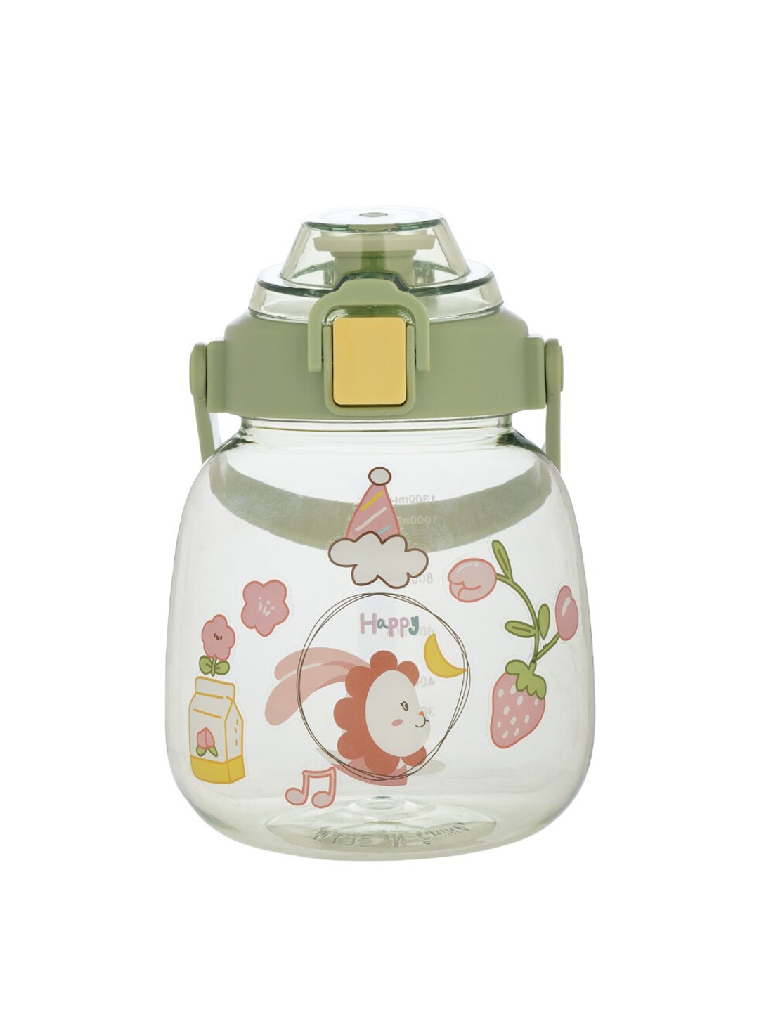 

GUCHIGU Kids Green & Transparent Printed Highest Safety Sipper Bottle - 1300 ml