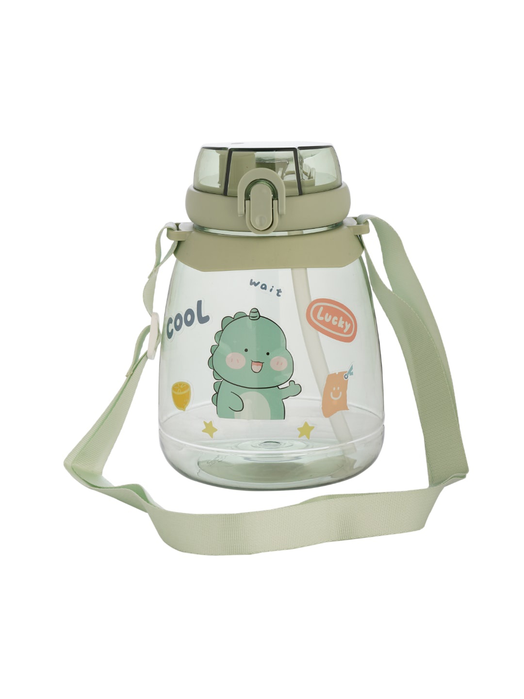 

GUCHIGU Kids Green Printed Highest Safety Sipper Bottle - 1.2 L