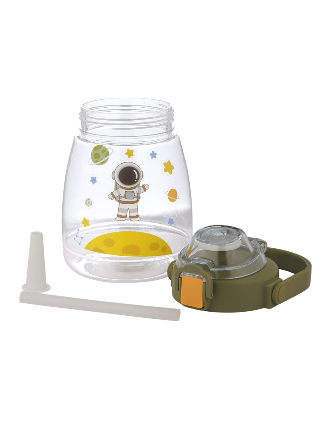 

GUCHIGU Kids Olive Green & Yellow Printed Sipper Water Bottle 1.2 L