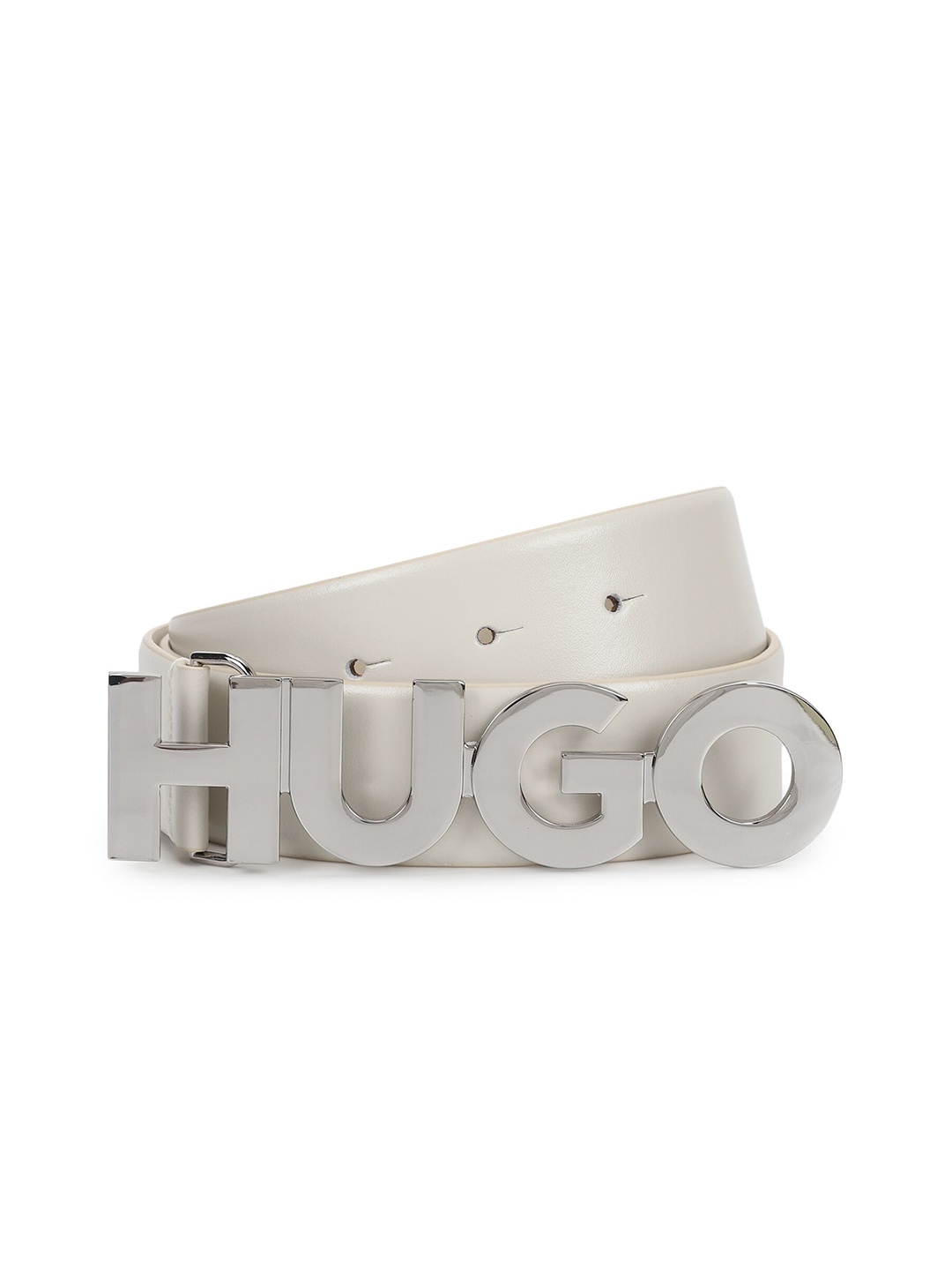 

HUGO Women Leather Belt, Beige