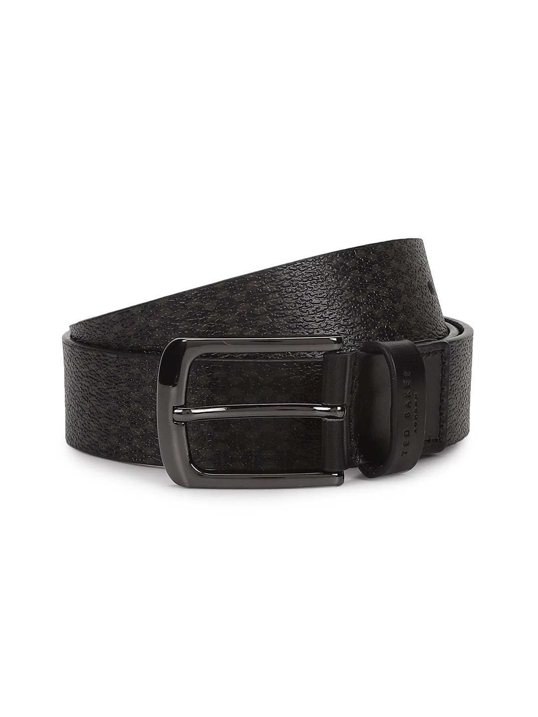 

Ted Baker Men Textured Leather Belt, Black