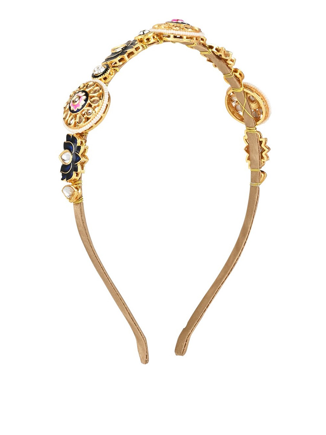 

Aye Candy Girls Floral Shaped Embellished Hairband, Gold