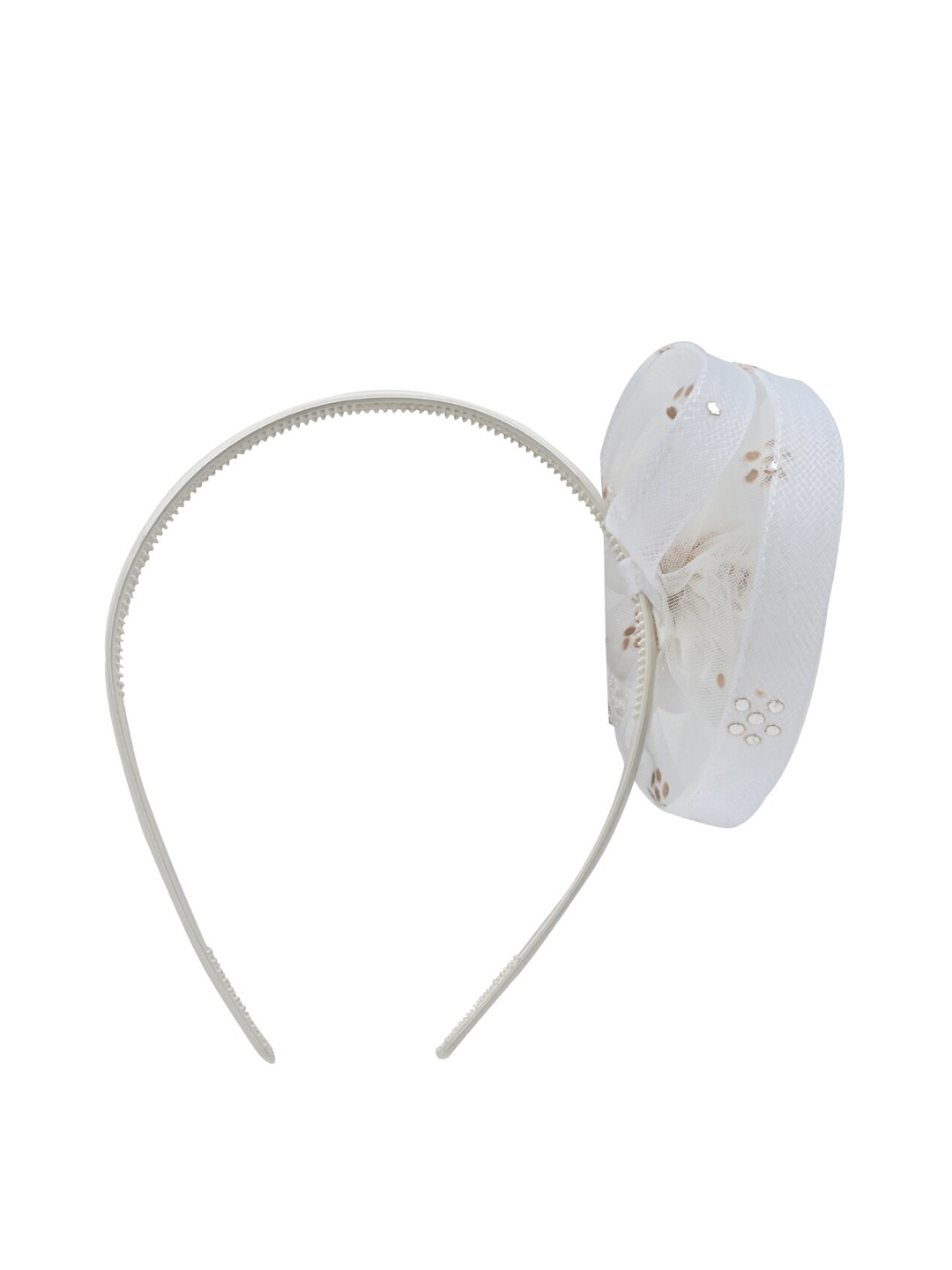 

Aye Candy Girls Floral Shaped Embellished Tulle Fascinator Headband, White