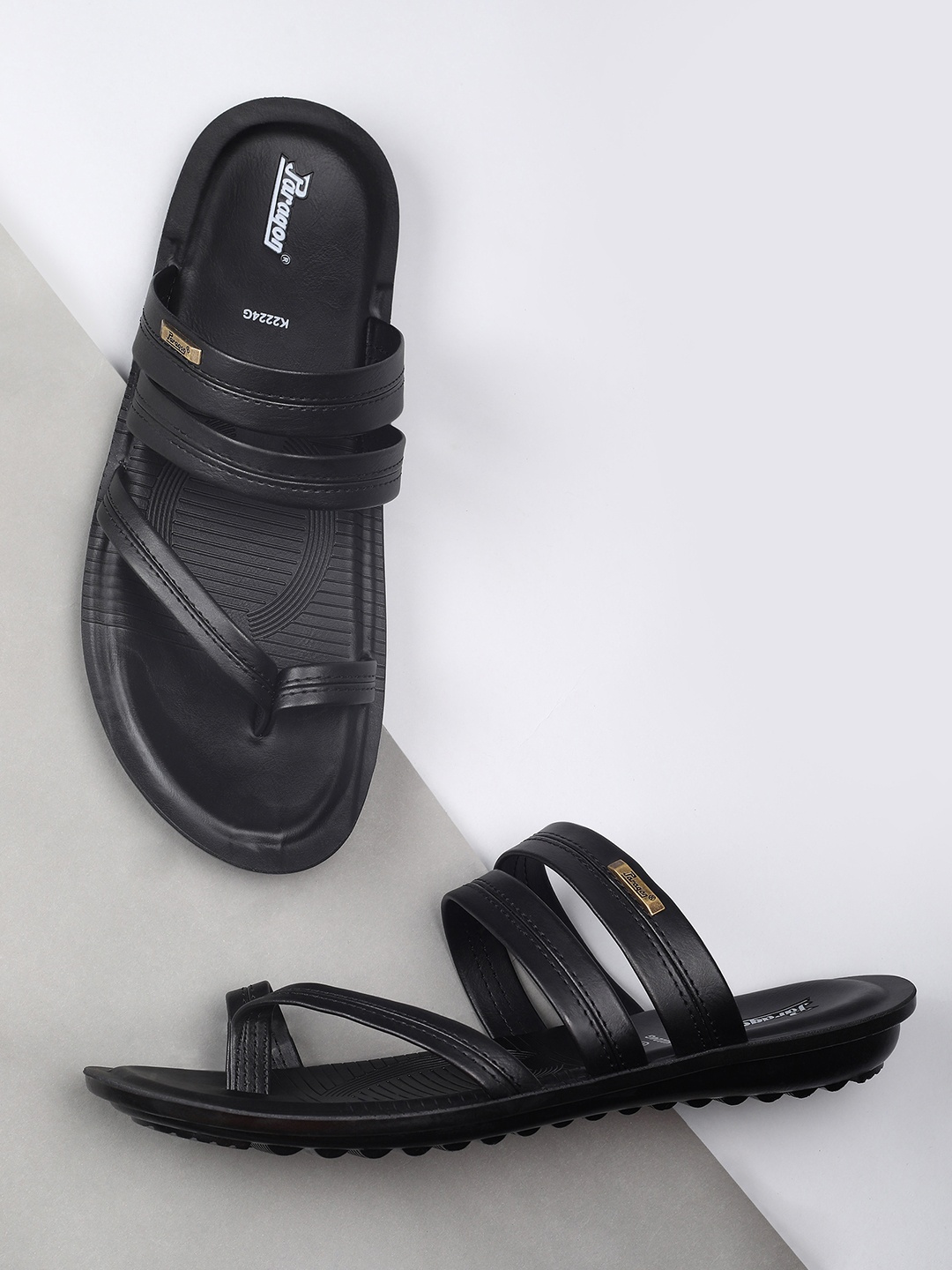 

Paragon Textured Comfort Sandals, Black