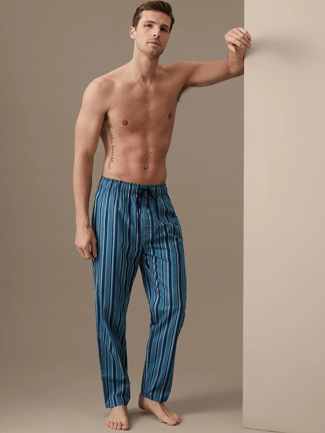 

Marks & Spencer Striped Lounge Pants, Blue