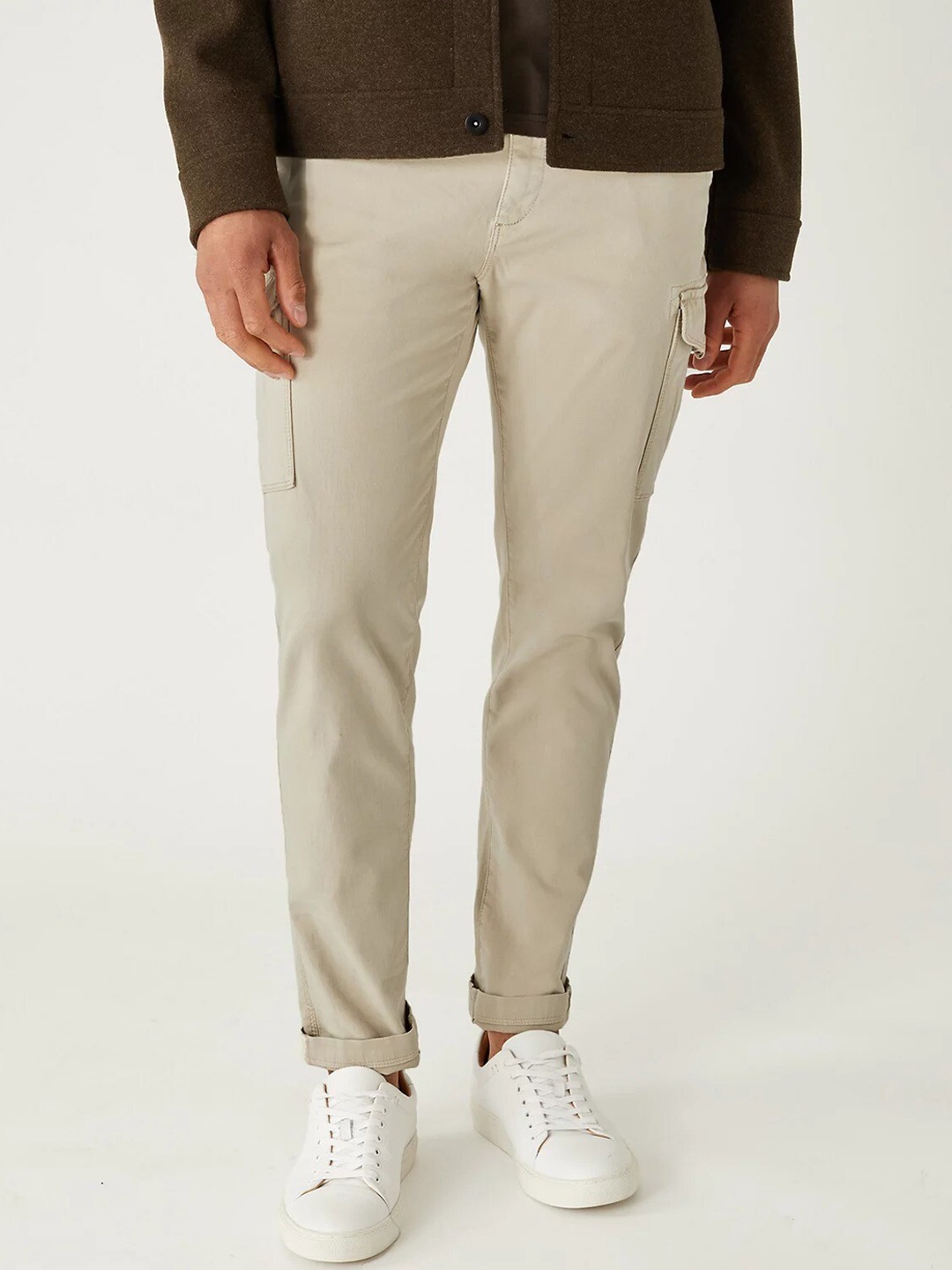 

Marks & Spencer Men Cargos Trousers, Beige