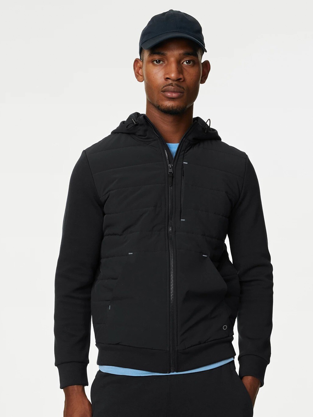

Marks & Spencer Hooded Bomber Jacket, Black