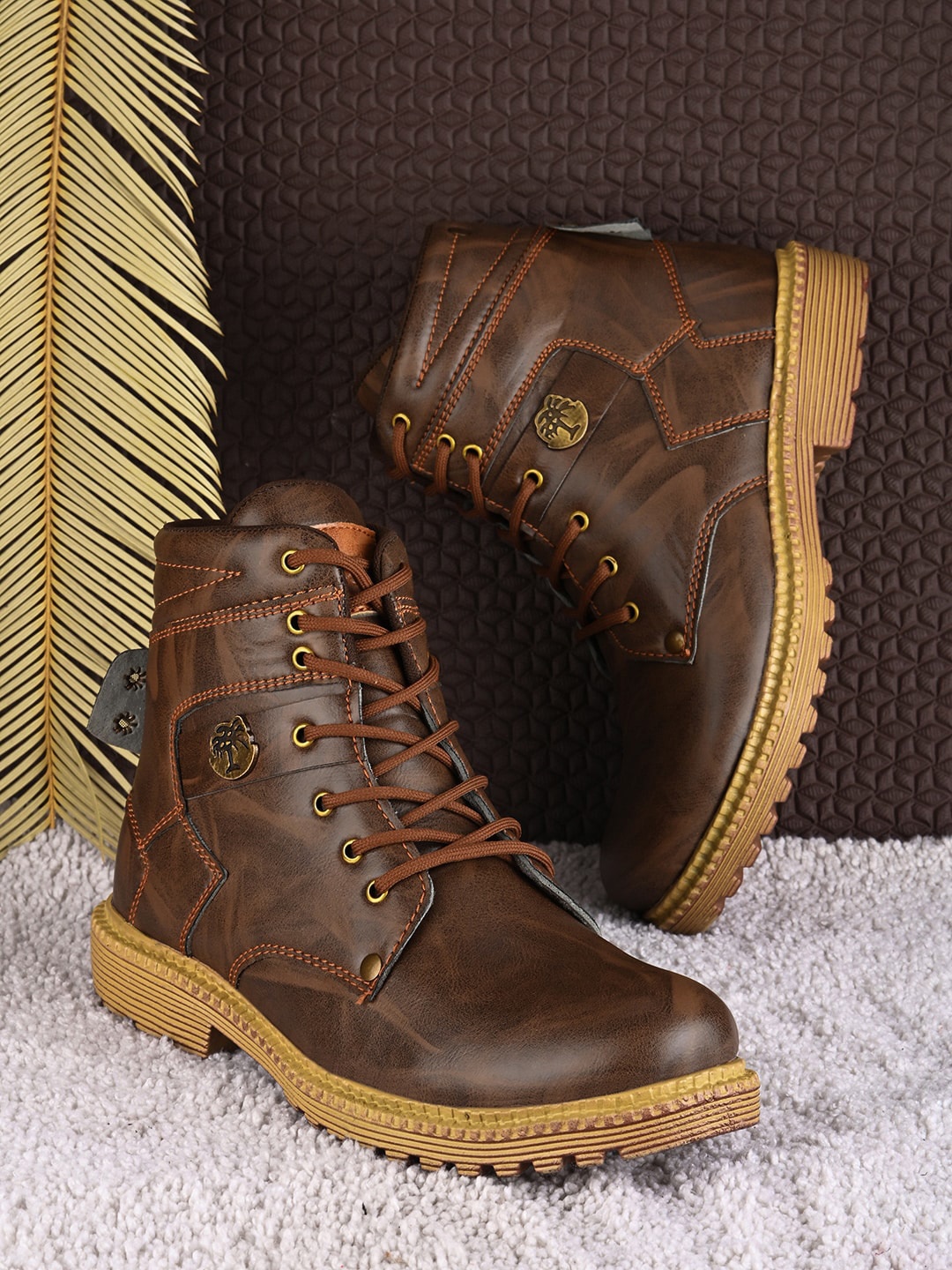 

Bollero Men Casual Platform Boots, Brown