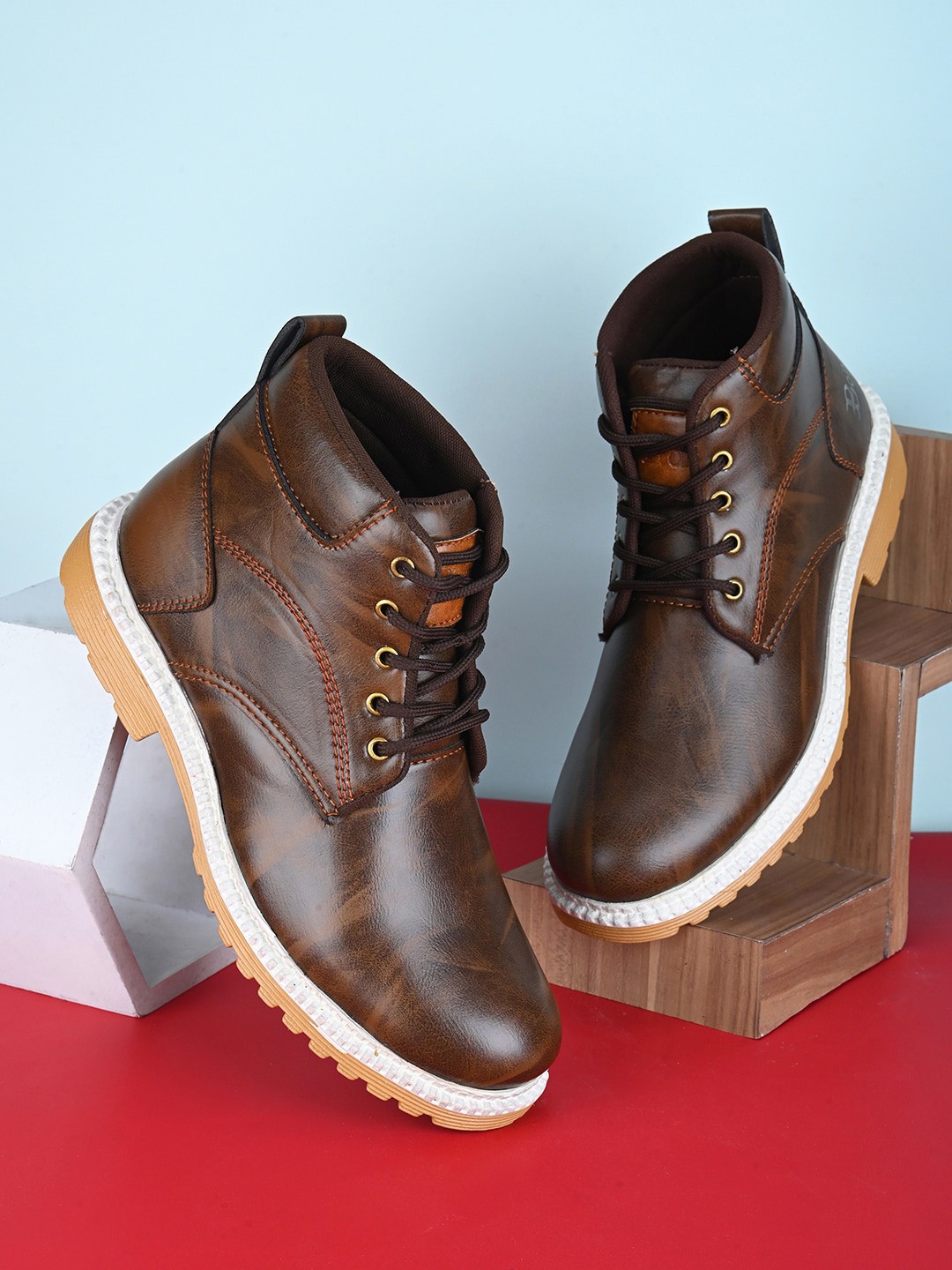 

Bollero Men Casual Platform Boots, Brown