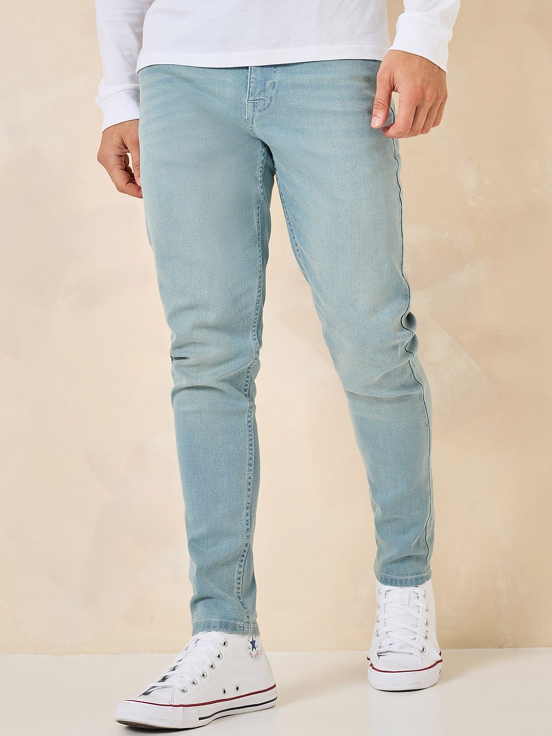 

Styli Men Skinny Fit Mid-Rise Stretchable Denim Jeans, Blue