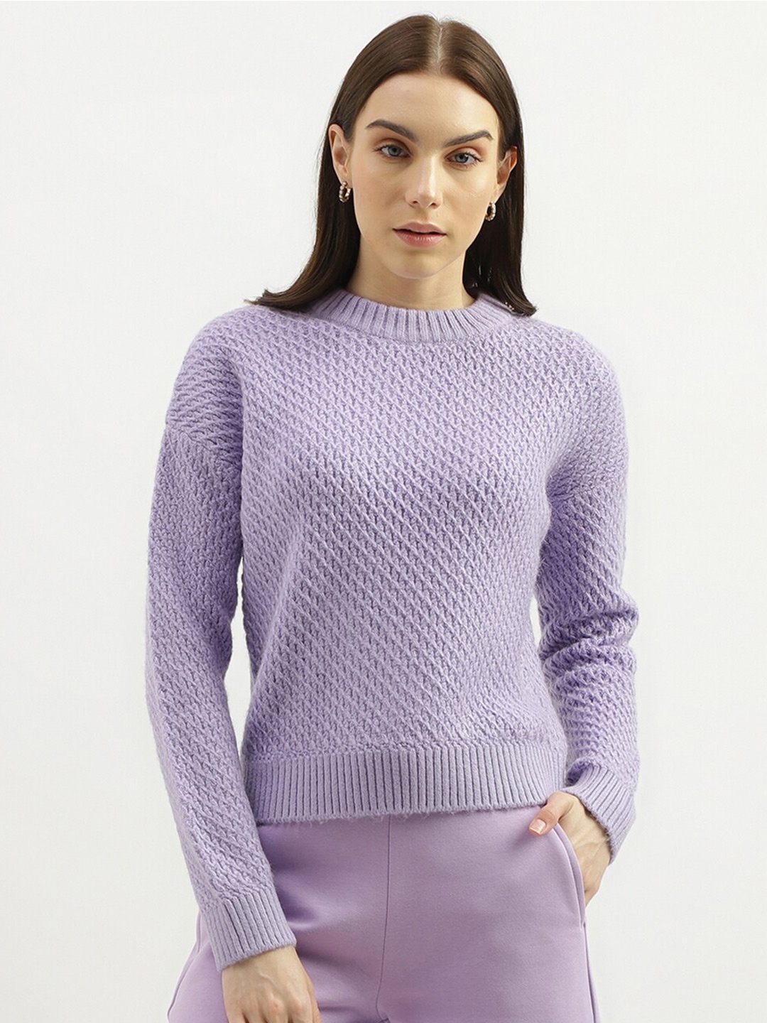 

United Colors of Benetton Long Sleeves Pullover, Purple