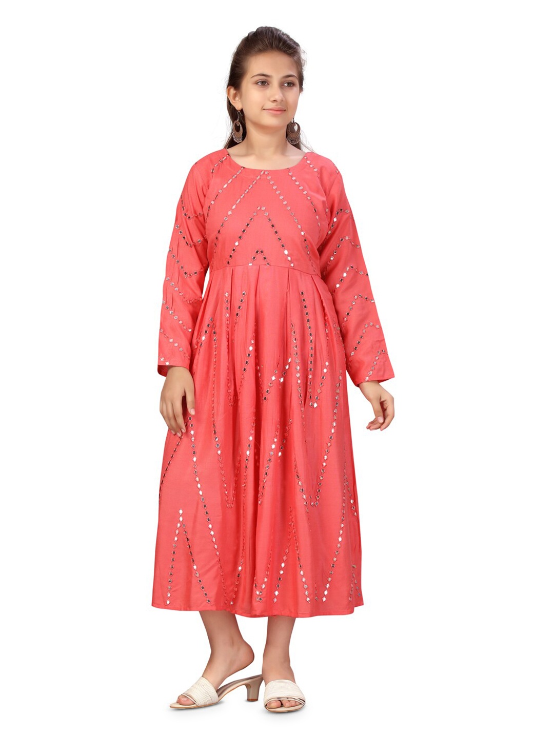 

BAESD Embellished Fit & Flare Midi Dress, Red