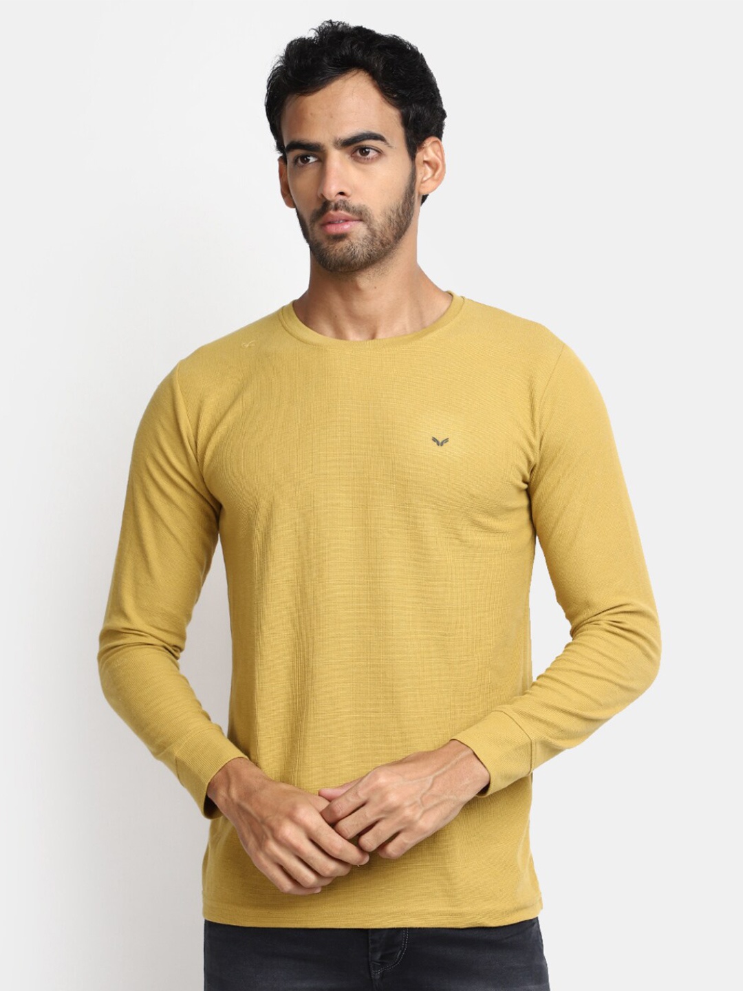 

V-Mart Round Neck Slim Fit T-shirt, Yellow