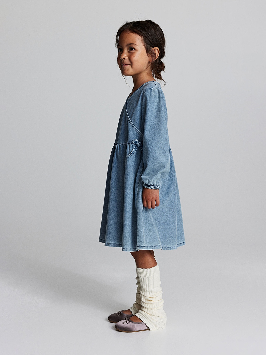 

H&M Girls Denim-Look Dress, Blue