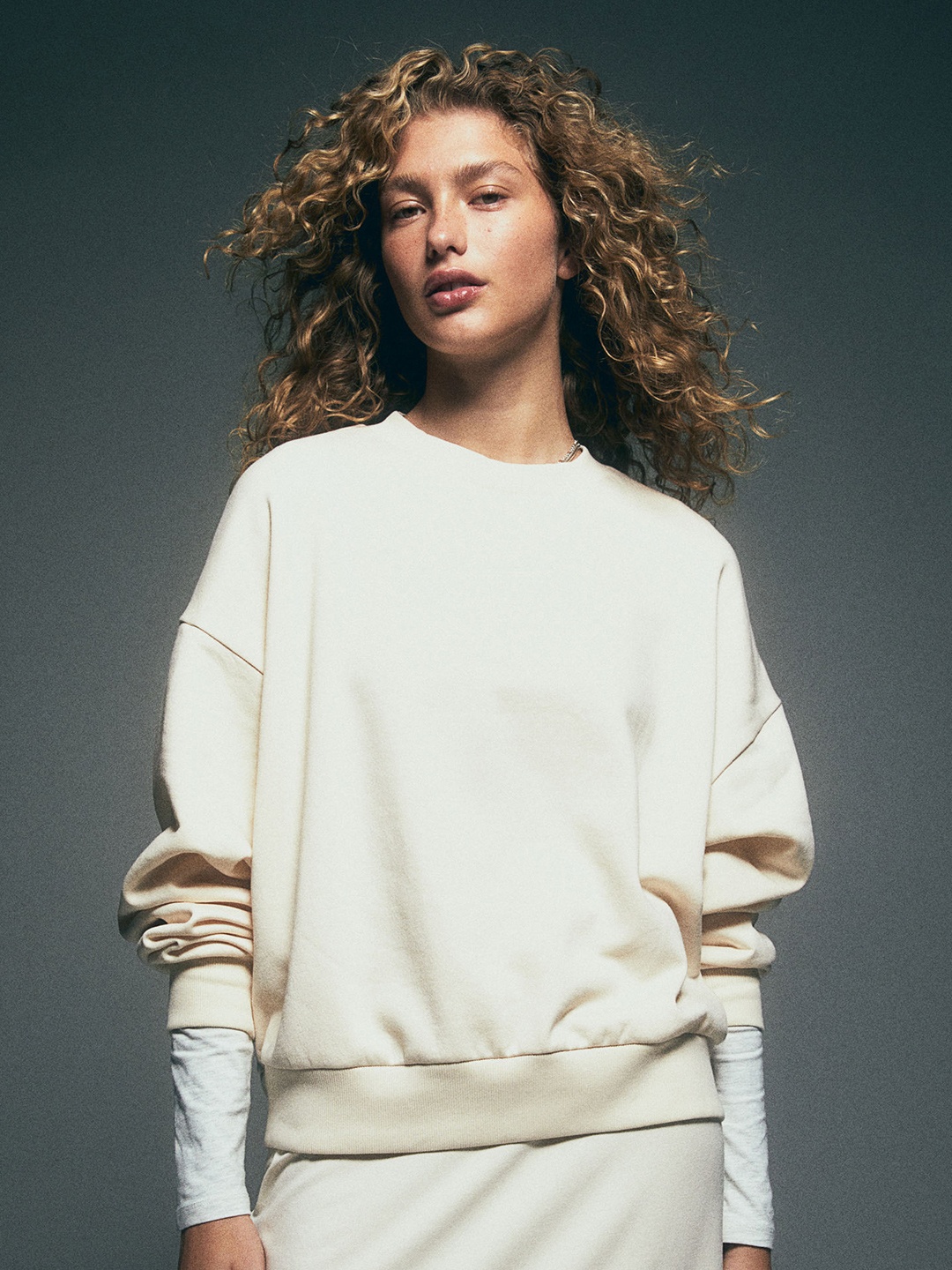 

H&M Oversized Sweatshirt, Beige
