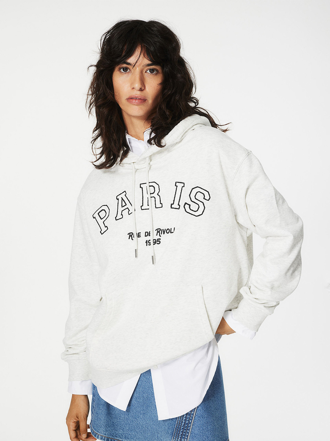 

H&M Women Hoodie, Grey