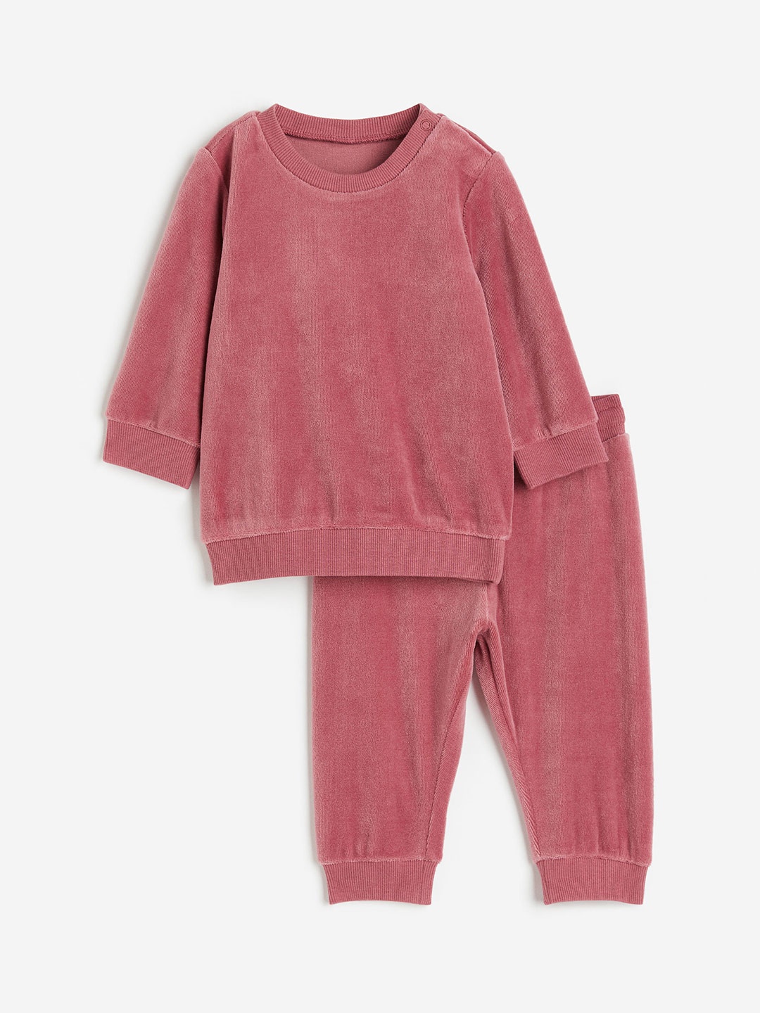 

H&M Boys 2-Piece Velour Set, Pink