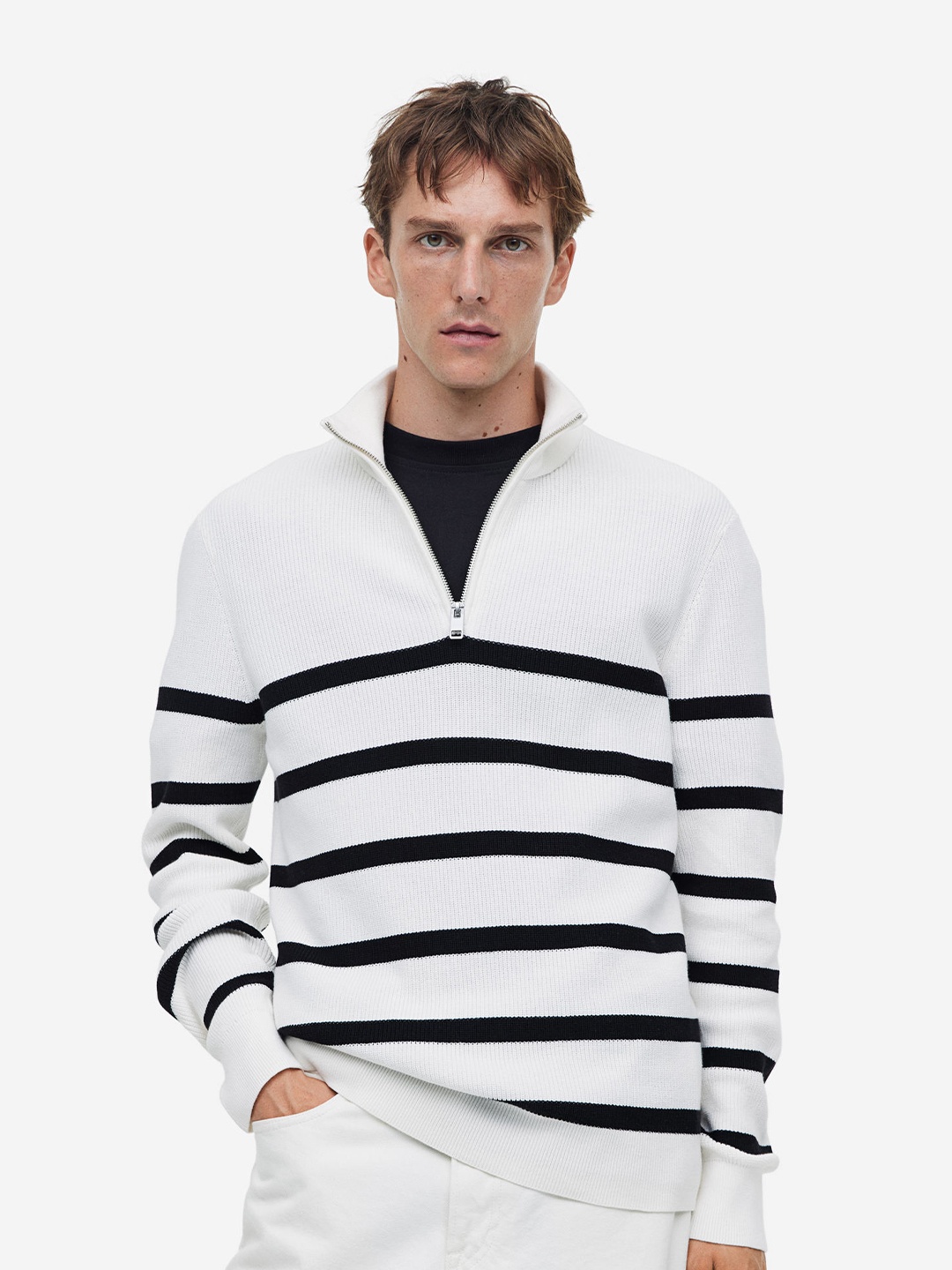 

H&M Slim Fit Jumper, White