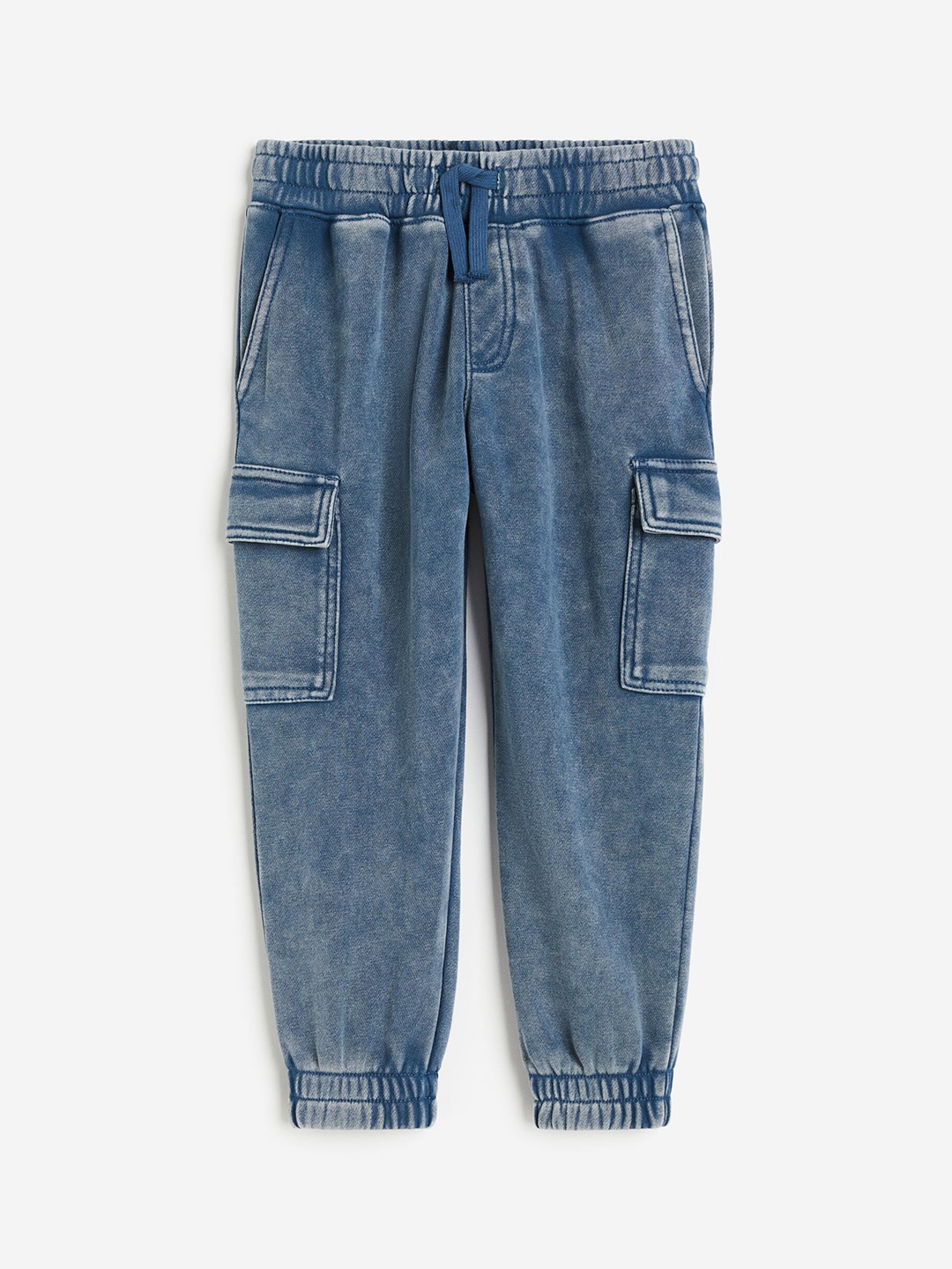 

H&M Washed Look Cargo Joggers, Blue