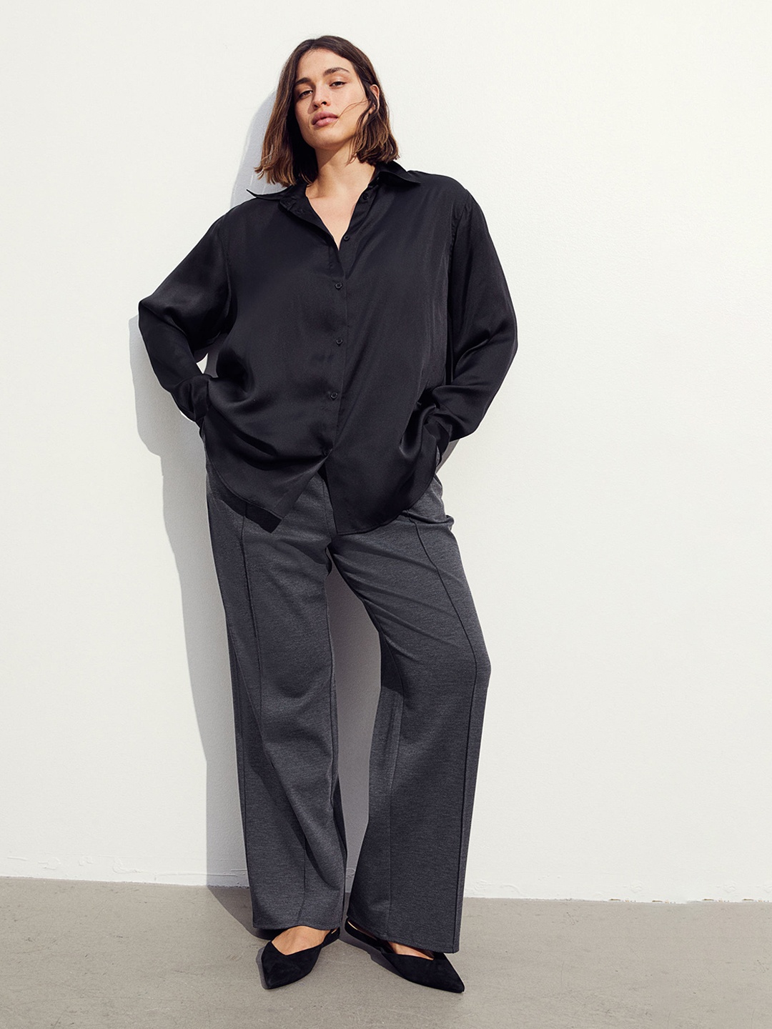 

H&M Oversized Blouse, Black