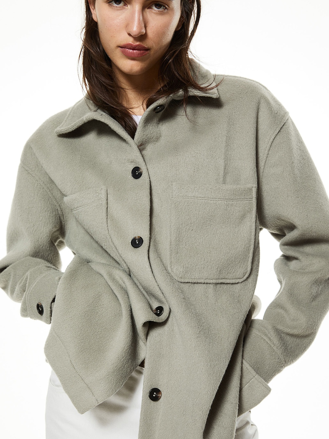 

H&M Oversized Shacket, Green